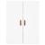 Dulap înalt, alb, 69,5x34x180 cm, lemn compozit GartenMobel Dekor