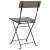 Scaune de bistro pliabile, 2 buc., gri, poliratan și oțel GartenMobel Dekor