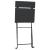 Set mobilier bistro pliabil, 3 piese, negru, poliratan GartenMobel Dekor