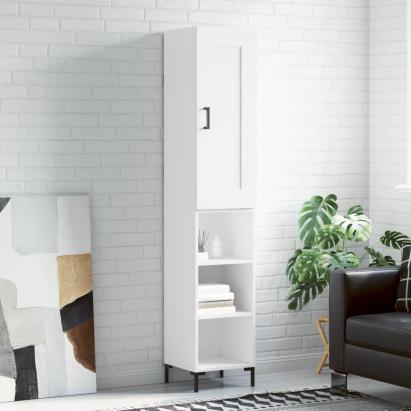 Dulap înalt, alb, 34,5x34x180 cm, lemn prelucrat GartenMobel Dekor