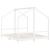 Cadru de pat pentru copii, alb, 2x(80x200)cm, lemn masiv de pin GartenMobel Dekor