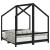 Cadru de pat pentru copii, negru, 2x(70x140) cm, lemn masiv pin GartenMobel Dekor