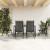 Set mobilier pentru grădină, 7 piese, negru, aluminiu GartenMobel Dekor