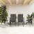 Set mobilier pentru grădină, 7 piese, negru și maro, aluminiu GartenMobel Dekor