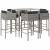 Set mobilier bar de grădină cu perne, 7 piese, gri, poliratan GartenMobel Dekor