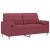 Canapea cu 2 locuri cu pernuțe, roșu vin, 140 cm, textil GartenMobel Dekor