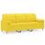 Canapea cu 3 locuri cu pernuțe, galben deschis, 180 cm, textil GartenMobel Dekor