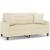 Canapea cu 2 locuri cu pernuțe, crem, 140 cm, piele ecologică GartenMobel Dekor