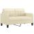 Canapea cu 2 locuri cu pernuțe, crem, 140 cm, piele ecologică GartenMobel Dekor