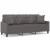 Canapea cu 3 locuri cu pernuțe, gri, 180 cm, piele ecologică GartenMobel Dekor