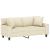 Canapea cu 2 locuri cu pernuțe, crem, 140 cm, piele ecologică GartenMobel Dekor