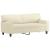 Canapea cu 2 locuri cu pernuțe, crem, 140 cm, piele ecologică GartenMobel Dekor