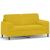 Canapea cu 2 locuri cu pernuțe, galben, 140 cm, catifea GartenMobel Dekor