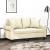 Canapea cu 2 locuri cu pernuțe, crem, 120 cm, piele ecologică GartenMobel Dekor