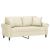 Canapea cu 2 locuri cu pernuțe, crem, 140 cm, piele ecologică GartenMobel Dekor