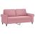 Canapea cu 2 locuri cu pernuțe, roz, 140 cm, catifea GartenMobel Dekor