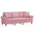 Canapea cu 3 locuri cu pernuțe, roz, 180 cm, catifea GartenMobel Dekor