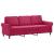 Canapea cu 3 locuri cu pernuțe, roșu vin, 180 cm, catifea GartenMobel Dekor