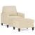 Fotoliu canapea cu taburet, crem, 60 cm, material textil GartenMobel Dekor
