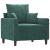 Fotoliu canapea cu taburet, verde închis, 60 cm, catifea GartenMobel Dekor