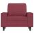 Fotoliu canapea cu taburet, roșu vin, 60 cm, material textil GartenMobel Dekor