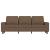 Canapea cu 3 locuri cu taburet, maro, 180 cm, material textil GartenMobel Dekor