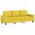 Canapea cu 3 locuri și taburet, galben deschis, 180 cm, textil GartenMobel Dekor