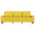 Canapea cu 3 locuri și taburet, galben deschis, 180 cm, textil GartenMobel Dekor