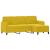 Canapea cu 3 locuri și taburet, galben, 180 cm, catifea GartenMobel Dekor