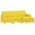Canapea cu 3 locuri și taburet, galben deschis, 180 cm, textil GartenMobel Dekor
