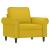 Fotoliu canapea cu taburet, galben, 60 cm, catifea GartenMobel Dekor