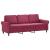 Canapea cu 3 locuri și taburet, roșu vin, 180 cm, catifea GartenMobel Dekor