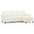 Canapea cu 3 locuri și taburet, crem, 180 cm, catifea GartenMobel Dekor