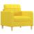 Set de canapele cu perne, 3 piese, galben deschis, textil GartenMobel Dekor