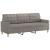 Set de canapea cu perne, 3 piese, gri taupe, material textil GartenMobel Dekor