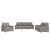 Set de canapea cu perne, 3 piese, gri taupe, material textil GartenMobel Dekor
