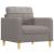 Set de canapea cu perne, 3 piese, gri taupe, material textil GartenMobel Dekor