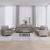 Set de canapea cu perne, 3 piese, gri taupe, material textil GartenMobel Dekor