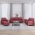 Set canapea cu perne, 4 piese, roșu vin, material textil GartenMobel Dekor