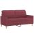 Set canapea cu perne, 2 piese, roșu vin, material textil GartenMobel Dekor