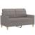 Set de canapea cu perne, 2 piese, gri taupe, material textil GartenMobel Dekor