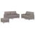Set de canapea cu perne, 3 piese, gri taupe, material textil GartenMobel Dekor