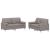 Set de canapele cu perne, 2 piese, gri taupe, textil GartenMobel Dekor