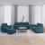 Set de canapele, 4 piese, albastru, catifea GartenMobel Dekor