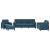 Set de canapele cu perne, 4 piese, albastru, catifea GartenMobel Dekor