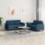 Set canapea 2 piese, albastru, catifea GartenMobel Dekor