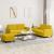 Set de canapele, 3 piese, galben, catifea GartenMobel Dekor