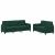 Set canapele, 2 piese, verde închis, catifea GartenMobel Dekor