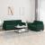 Set canapele, 2 piese, verde închis, catifea GartenMobel Dekor