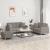 Set de canapele cu perne, 3 piese, gri taupe, textil GartenMobel Dekor